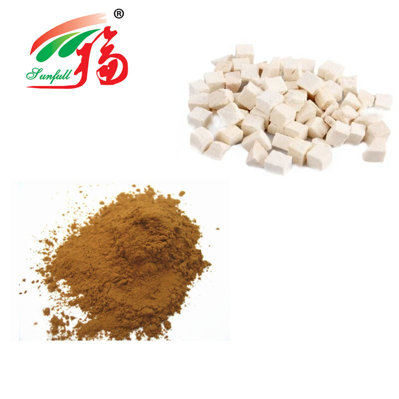 Poria Cocos Extract Powder 50% Polysaccharides Boost Immunity Light Yellow Brown Powder for Food and Health Care