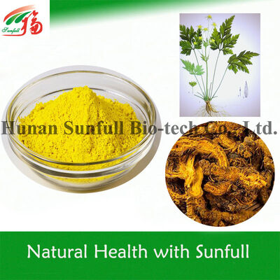 100% Natural Berberine Hydrochloride 97% 98% from Coptis chinensis Root with CAS No. 633-65-8